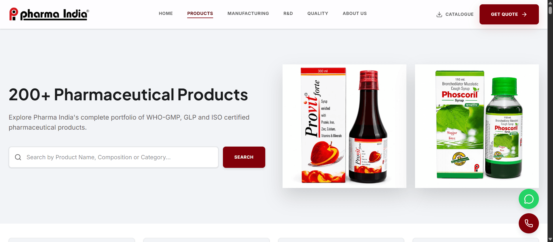 Medicine Formulation Catalog — Comprehensive searchable pharmaceutical products