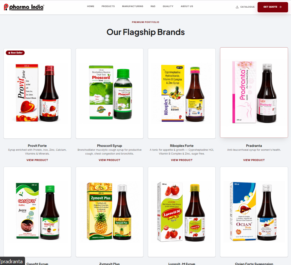 Flagship brands — Provit Forte, Phoscoril, Riboplex Forte